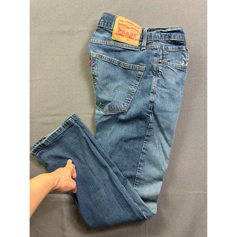 Levis 514 Straight Fit Jeans Men's W30 L32‎ Medium Wash Blue Denim Pants